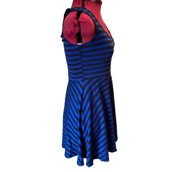 ENOUGH ABOUT ME - Black and deep blue short sundress sleeveless medium - Picture 2 of 8